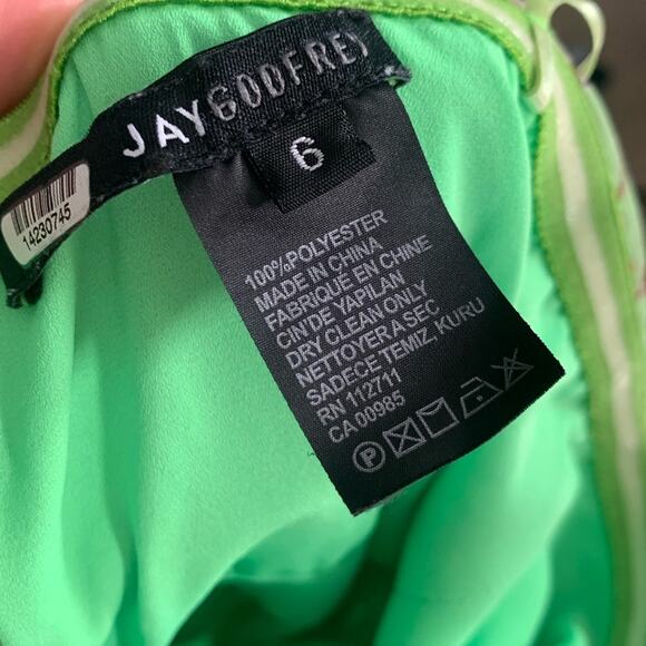 JayGodfrey Floral Romper Strapless Green Size 6 - Picture 4 of 7